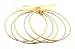 Bracelet - B227 - 5pc Bangle Set - Size Lg (70mm) ~ Frosty Gold & Silver
