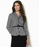 Lauren by Ralph Lauren Dominique-Stripe Peplum Jacket