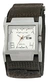 Kahuna Stainless Steel Mens White Analogue Dial & Brown Velcro Cuff Strap Watch