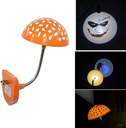 Funny Circus clown Jocker face Night Bedroom Children room bar hotel Mushroom Ceiling roof LED logo shadow projection projector light sleeping lamp Infrared Sensor