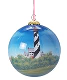 Hand Painted St. Augustine Lighthouse Glass Ball Christmas Ornament