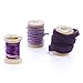 Set of 12 Assorted Miniature Spools of Purple Wire and Craft Cords for Crafting, Creating and Embellishing