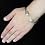 Silvertone Cuff Cable Bracelet with Created Pearl Ends