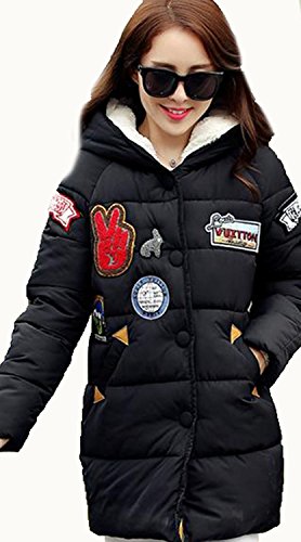 Newstar girl 新品長袖　レディース　カワイイ　オシャレ　人気　デザインロング丈　レディースフード　トップス　秋　アウター　トップス　ロング丈　中綿　冬服　ポケット付き