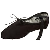 Capezio Ladies Canvas Juliet Ballet Shoe,Black,10.5 M US by 
