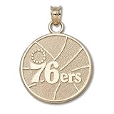Philadelphia 76Ers Pendant - 10K Gold New Basketball Logo 3/4"