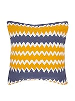 ICONS CORNER Cojín Artesanal (Naranja / Blanco / Naranja)