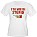 I'm With Stupid Novelty Girls T-Shirt #B228
