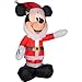 Disney Airblown Inflatable Mickey Mouse as Santa with a Beard - 5ft Tall