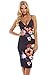 AX Paris Women's Strappy Floral Midi Bodyconblack Dress(Black Multi Flower, Size:4)