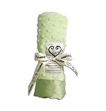 Sage Dot Velour Mini Blankie