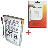 HQRP Internal Battery Replacement for Garmin Ique 3200 , 3600 , 3600a GPS PDA + HQRP PDA Screen Protector