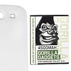 [4550mAh Tested Capacity] Gorilla Gadgets 4500mAh Extended Life Battery for Samsung Galaxy S3 with NFC + Marble White Back Cover [Compatible with Samsung Galaxy S III GT-i9300, AT&T Samsung Galaxy S3 Samsung i747, Verizon Samsung Galaxy S3 Samsung i535, T-mobile Samsung Galaxy S3 Samsung T999, U.S. Cellular Samsung Galaxy S3 R530, and Sprint Samsung Galaxy S3 Samsung L710]