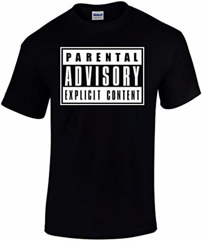 Bang Tidy Clothing Men's Parental Advisory Explicit Content T Shirt Black XL