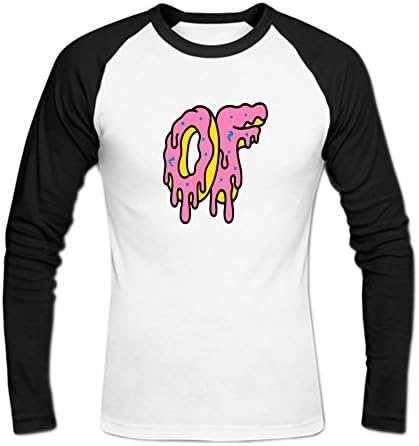 ZIHLN Men's Ofwgkta Odd Future Baseball T shirt Long Sleeve M White