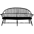 Trompe L'Oeil Black and White Silhouette Park Bench Wall Sticker