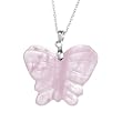 FOJO's Carved Rose Quartz Butterfly Pendant