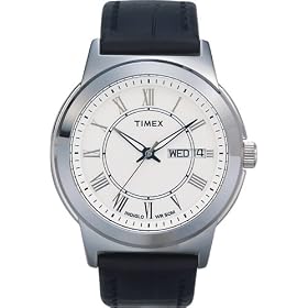 Timex Men's Classic Black Leather Strap Watch #T2E591