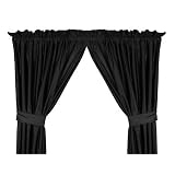 Black Jersey 82 X84 Drapes by Sports Coverage