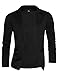 uxcell Men's Father's Day Notched Lapel Long Sleeve Single Button Closure Blazer One Button Black M (US 38)