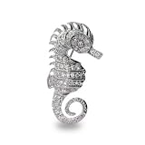 Sparkling Pave CZ Seahorse Pin