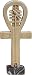 Ankh Statue on Marble Base, Stone Finish