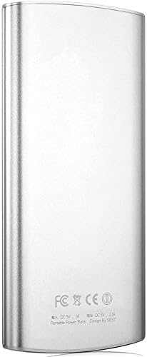 Veme Luxury 6000mAh Ultra Thin portable Metal case Power Bank for for iPhone 5S, 5C, 5, 4S, iPad Air, mini, Galaxy S5, S4, S3, Note 3, Galaxy Tab 3, 2, Nexus, HTC One, One 2 (M8), MOTO, LG Optimus and other Smartphones and Tablets(Sliver)