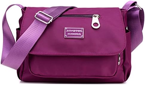 SOYATER S6056 Small Crossbody Messenger Bags, 6 Colors Available (Grape)