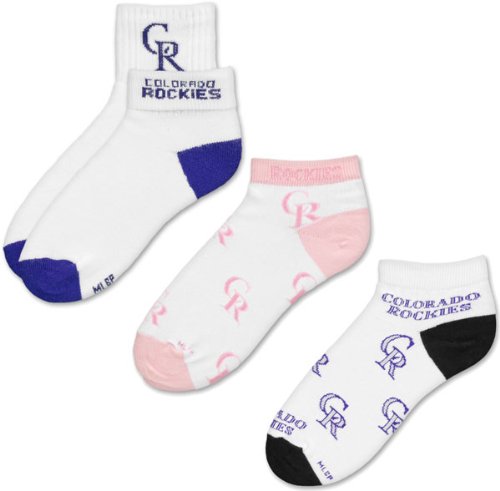 Colorado Rockies Women's 3-Pair Sock Pack