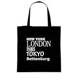 Baumwolltasche Tasche Bag - New York, London, Paris, Tokyo, Bettenburg