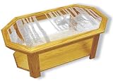 Oak Glass Top Coffee 15 high