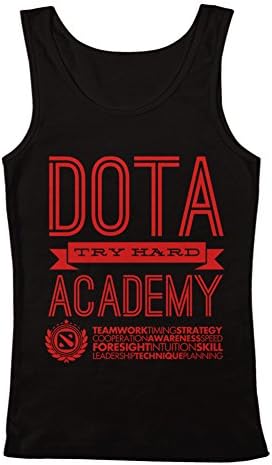DOTA Try Hard Academy Men's Tank Top Black Large