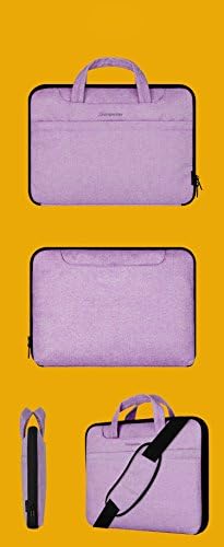 Genpezer 15 Inch Shockproof Waterproof Computer Shoulder Bag Pack Laptop/Notebook/Tablets/MacBook Messenger Bag Carry Case for Men Women,Slim Package (Purple)