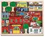 Melissa & Doug Deluxe Wooden 53-Piece Town Blocks Set