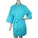 Aqua Turquoise Waffle Weave belted shortie travel spa bathrobe robe