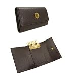 Bvlgari Brown Leather Snap Close Key Holder BVL20841