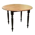 Double Drop Leaf Table - Black/ Natural