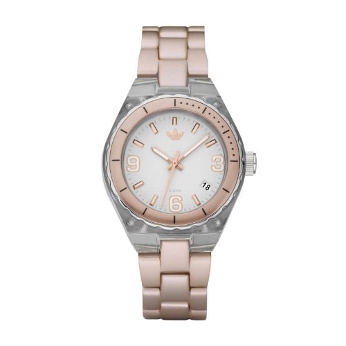 Adidas Women's ADH2538 Pink Plastic Quartz Watch with White Dial
