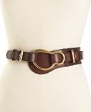 Lauren by Ralph Lauren Leather Equestrian Belt Dark Brown M