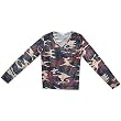 Label Whore Mesh Camoflauge Ladies V Neck Top Shirt