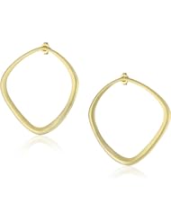 Vicente Agor "Volcanico" 18kt Gold On-the-Ear Post Hoop Lava Flow Drop Earrings