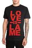 Love Is Lame Black T-Shirt 3XL