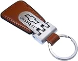 New! Chevy Key Chain, Brown Leather