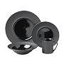 Sasaki Kyoto Black 4-Piece Place Setting, Service for 1