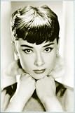 Produkt-Bild: Audrey Hepburn Poster und Kunststoff-Rahmen - Sepia (d) (91 x 61cm)