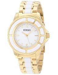 Versus by Versace Womens AL13SBQ701A071 Tokyo Gold IP White Dial Bracelet Watch