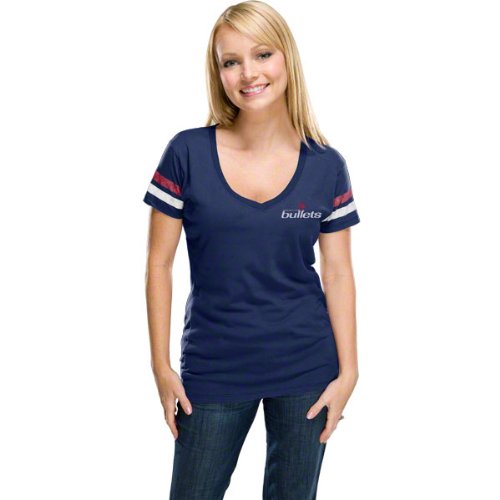 Washington Bullets Women's Bleacher Blue Post Season T-Shirt