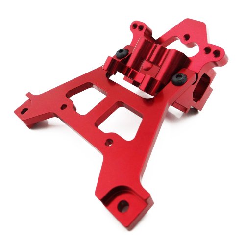 Atomik RC Alloy Front Bulkhead for 1:10 Traxxas Jato - Red
