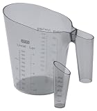 Kaiser 769387 Patisserie Messbecher-Set, 2-teilig, Kunststoff, transparent-schwarz