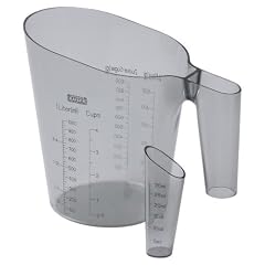 Kaiser 769387 Patisserie Messbecher-Set, 2-teilig, Kunststoff, transparent-schwarz